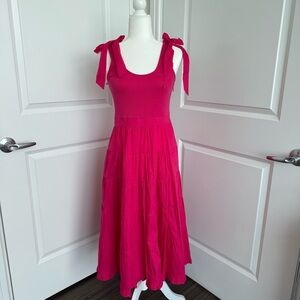 Pink Bow Midi Sundress